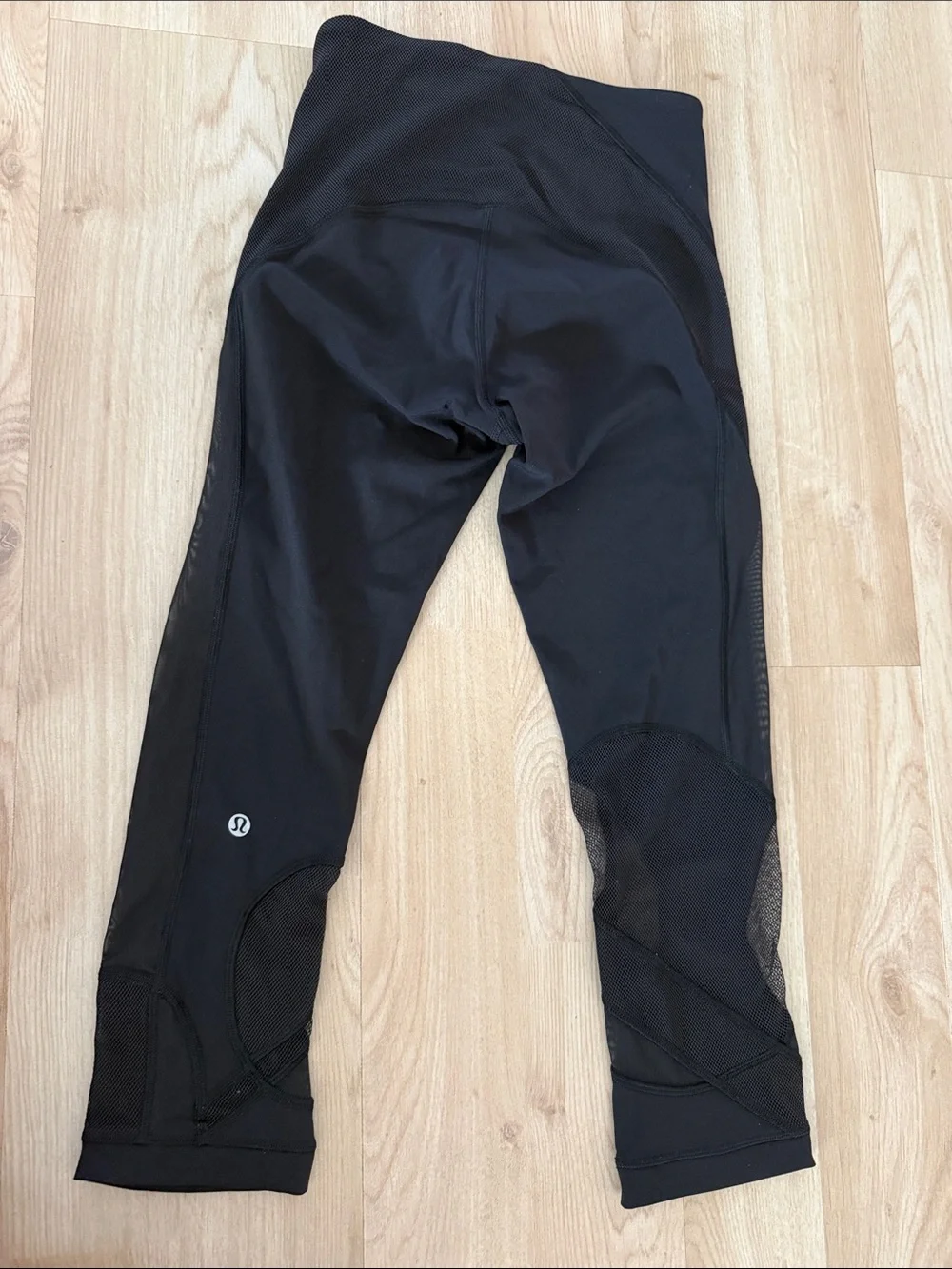 lululemon athletica Black High-Rise Mesh Paneled Leggings